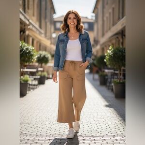 Women's Tan Wide-Leg Pants NWOT